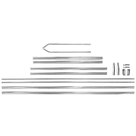 TRUCK BODY SIDE MOLDING KIT 1962-66 CHEVROLET TRUCK FLEETSIDE W/CLIPS L/BED