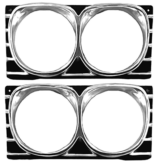 1967 Chevy Impala Head Lamp Light Bezel Door Pair Right & Left Side 2 PCS