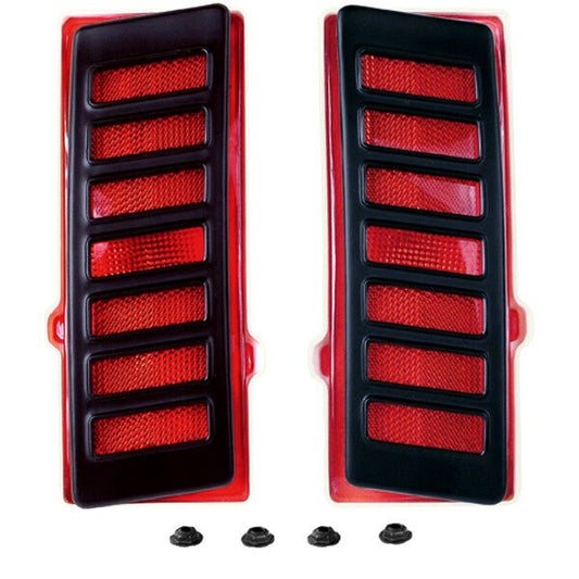 1970 71 72 Chevelle Quarter Marker Lamp Light Lens w/ Bezels Hardware Pair 2 Pcs