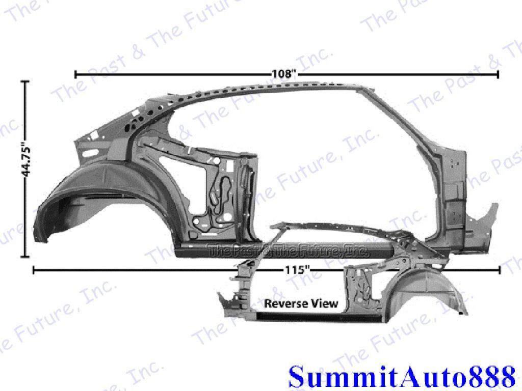 1968 1969 68 69 GTO Quarter Door Frame Assembly - Right GTQP6869-2R