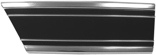 LOWER REAR FENDER MOLDING LH SIDE 1969-72 CHEVROLET TRUCK W/CLIPS/BLACK