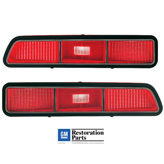 1969 Camaro Tail Lamp Light Lens Pair Right & Left Side 2PCS Standard Dynacorn
