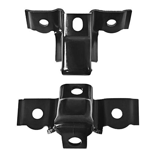REAR BLACK BUMPER BRACKETS   1970-73 FORD MAVERICK  PAIR
