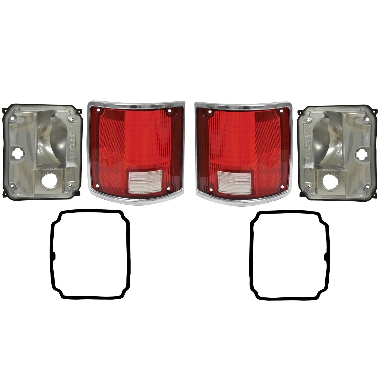 1973~1987 Chevy Truck Taillight Lens Assembly Red Lens Pair RH+LH