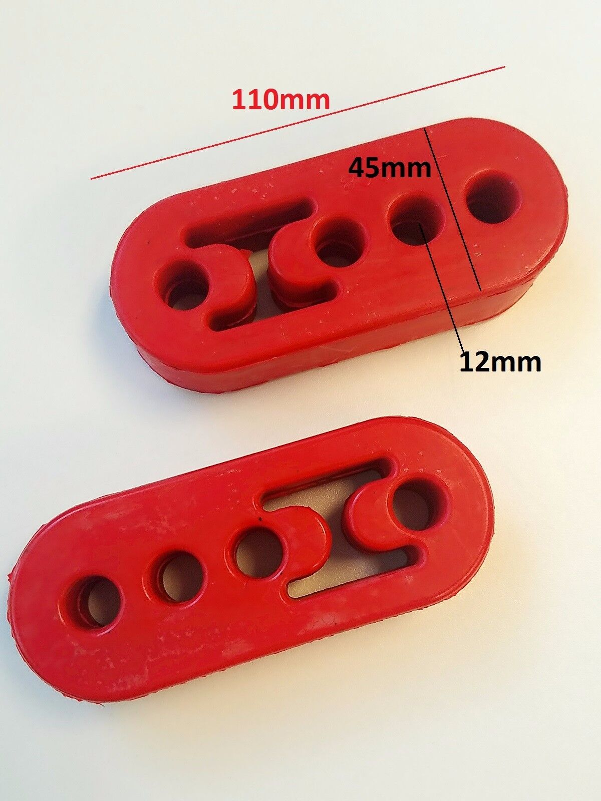 Fits  Replacement Rubber Exhaust Pipe Mount Mounting Bracket Hanger 2 PCS Red