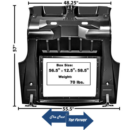 Complete Trunk Floor w/Shock Absorber Plugs Snubber 67 68 Cougar CGTF6768-1