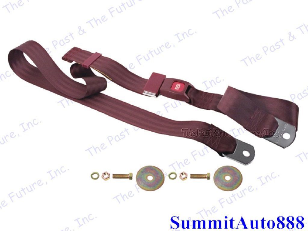 1947 - 1981 Universal 60" Seat Belt - Maroon CASB4781-28