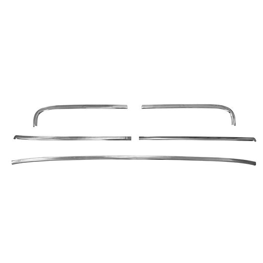 FRONT WINDSHIELD MOLDING 4DR SEDAN 5 PCS SET 1966-67 CHEVROLET CHEVELLE