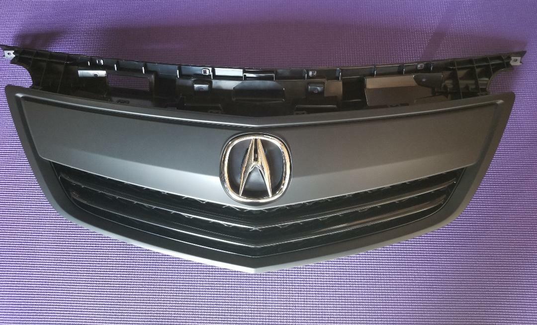 Fits ACURA TL 2012 2013 2014 BLACK SINGLE PIECE Front Upper Grille w/ Emblem