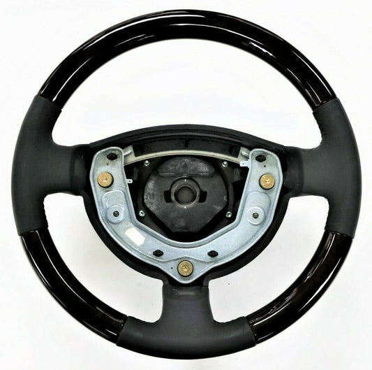 Fits 1997~ 2003 Mercedes Benz W168 Style Steering Wheel Walnut+Black Leather
