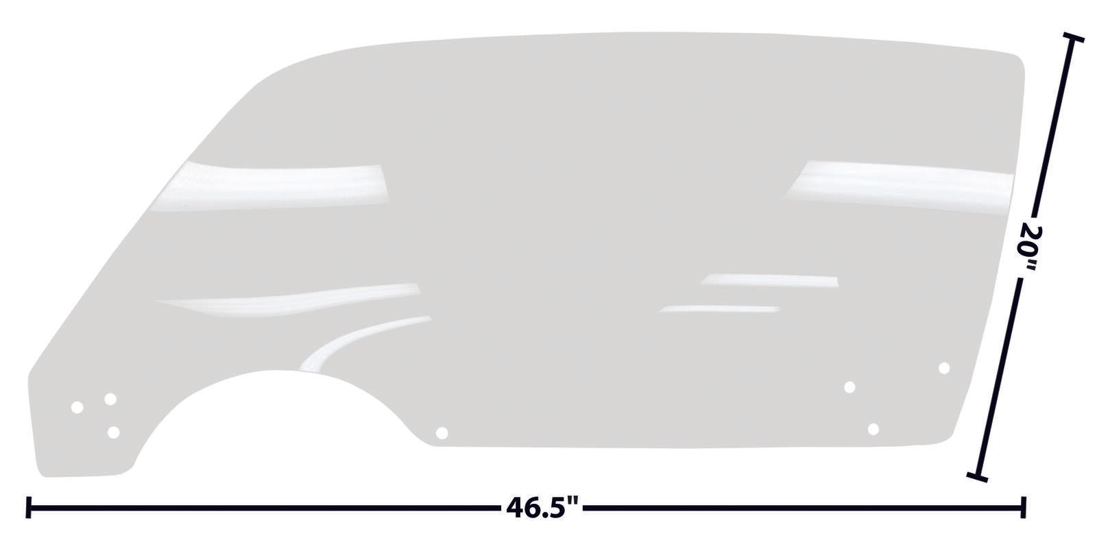 1971~1981 Camaro Firebird Door Window Glass Clear Left Driver Side