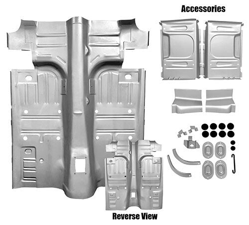 FLOOR PAN 1969-70 FORD MUSTANG FOR 1" MINI TUB CPE/FB