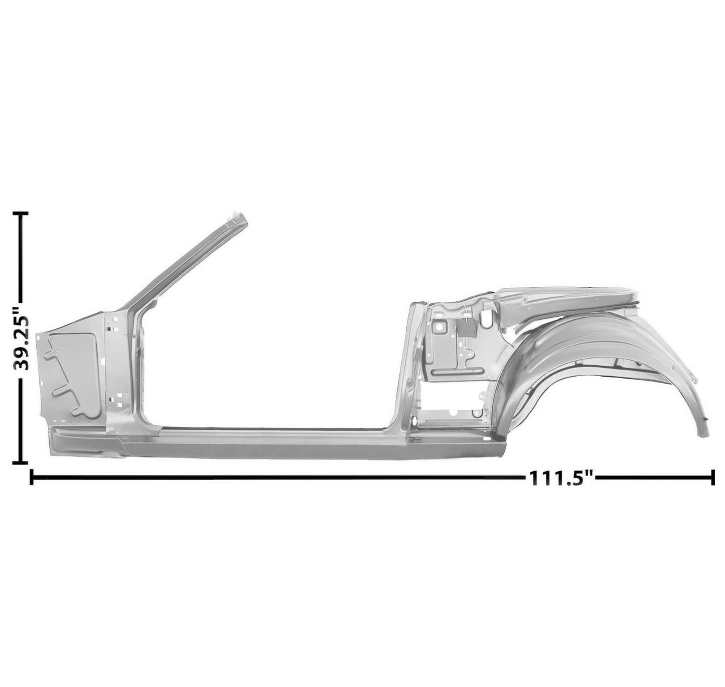 1965~1966 Mustang Door & Quarter Frame Assembly Convertible Left Side WTP Dii