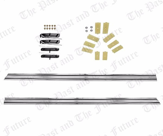 Rocker Panel Molding w/ Clips - Stainless - Pair / 2 PCS BRMG6977-1