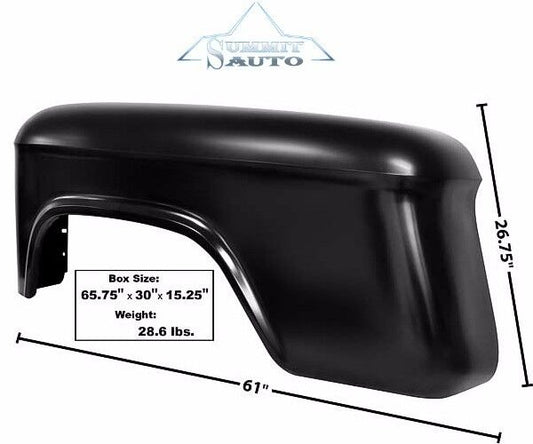 1955 56 57 59 62 63 65 66 Chevy PU Pickup Truck Rear Fender Stepside Left Side
