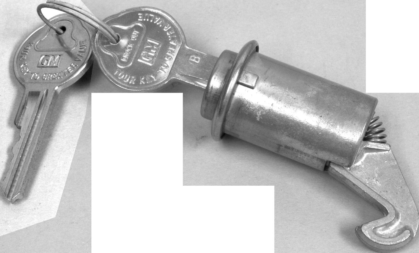 Lock Kit Trunk & Glovebox Later Round Head Key 62-65 Chevy II Nova Dynacorn 164