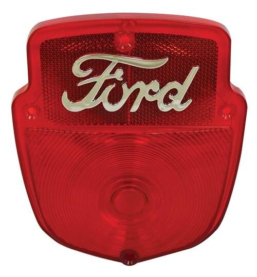 TAIL LIGHT LENS 1953-56 FORD TRUCK W/FORD FITS EITHER SIDE