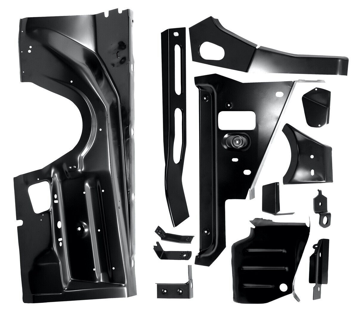 1970-74 Challenger & Barracuda Fender Inner Panel 13-Pieces Kit - LH DRIVER SIDE