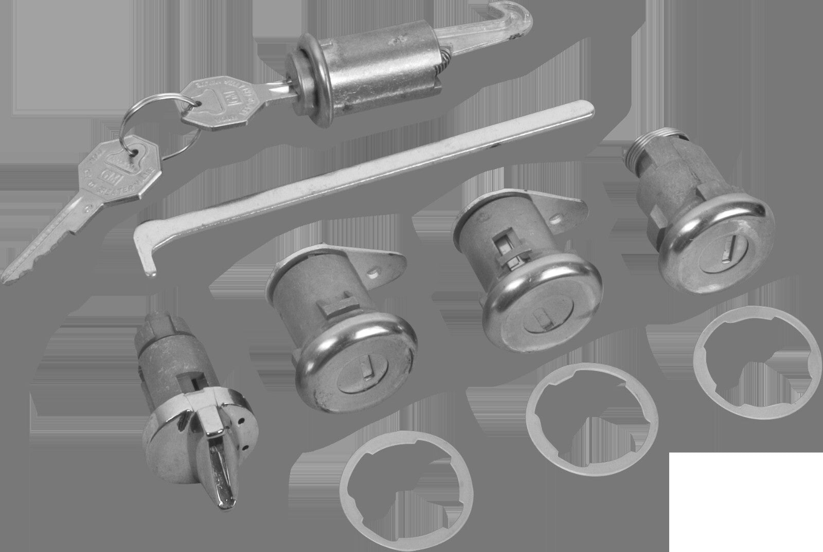 Lock Kit Original w/Short Cylinder, Ignition, Door, Glovebox, Trunk 19654 impala