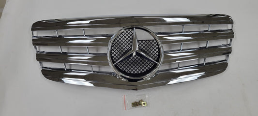 Chrome Star 4 Fin Front Grille Fit Benz W211 E-Class 2007-2009