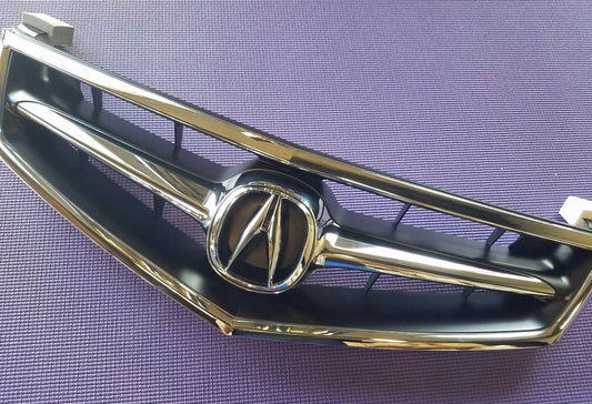 Fits 2006 2007 2008 TSX Grill Grille w/ OEM emblem & Chrome Molding HDA7000B1E