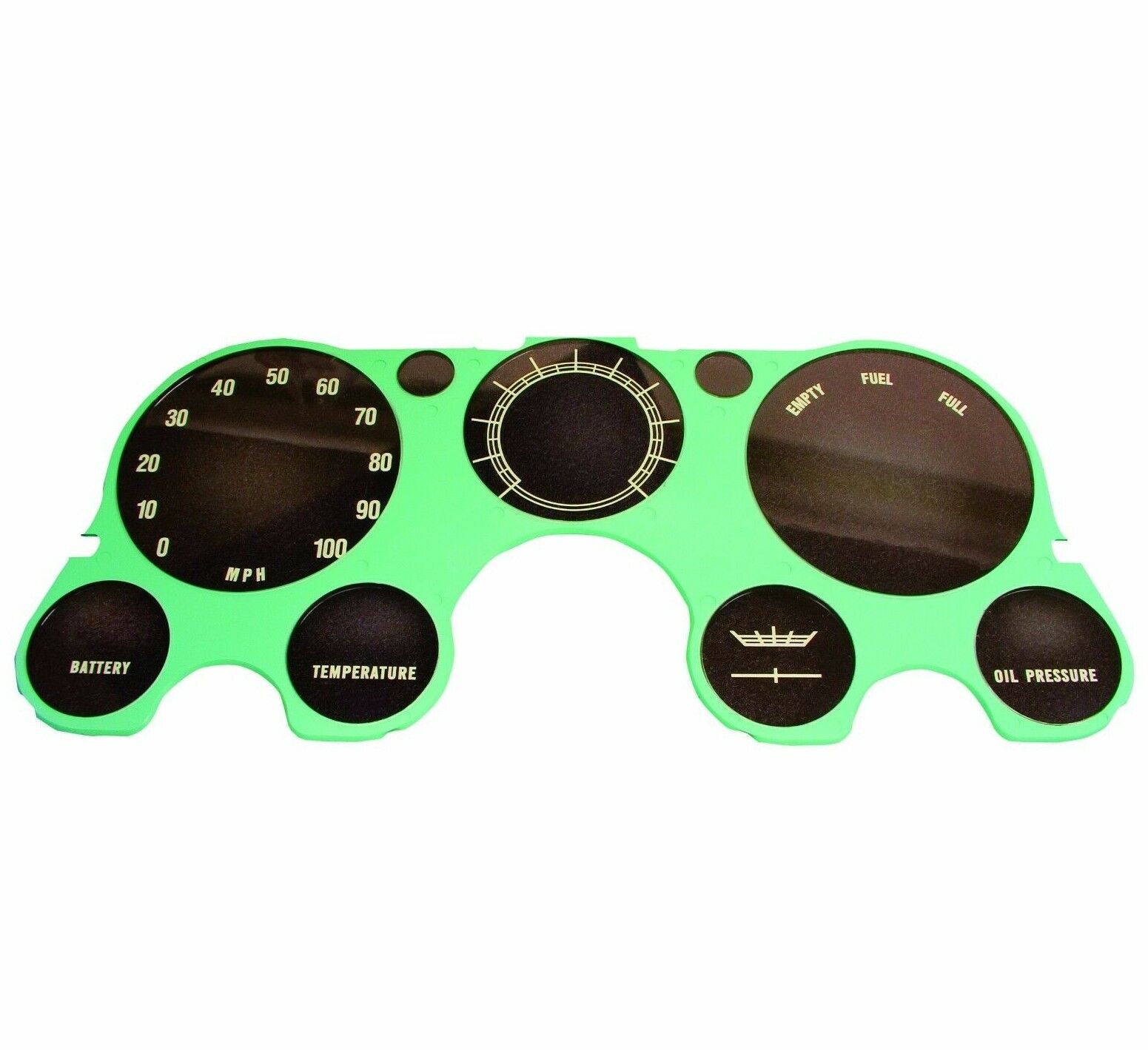 1967~1972 Chevy Pickup PU Truck Instrument Cluster Lens w/o Tachometer Vacuum