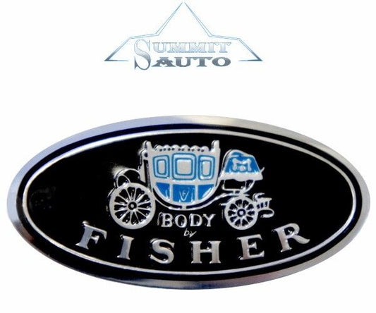 Chevy Sill Scuff Plate Decal Emblem " Body by Fisher " GM CADC6769-1