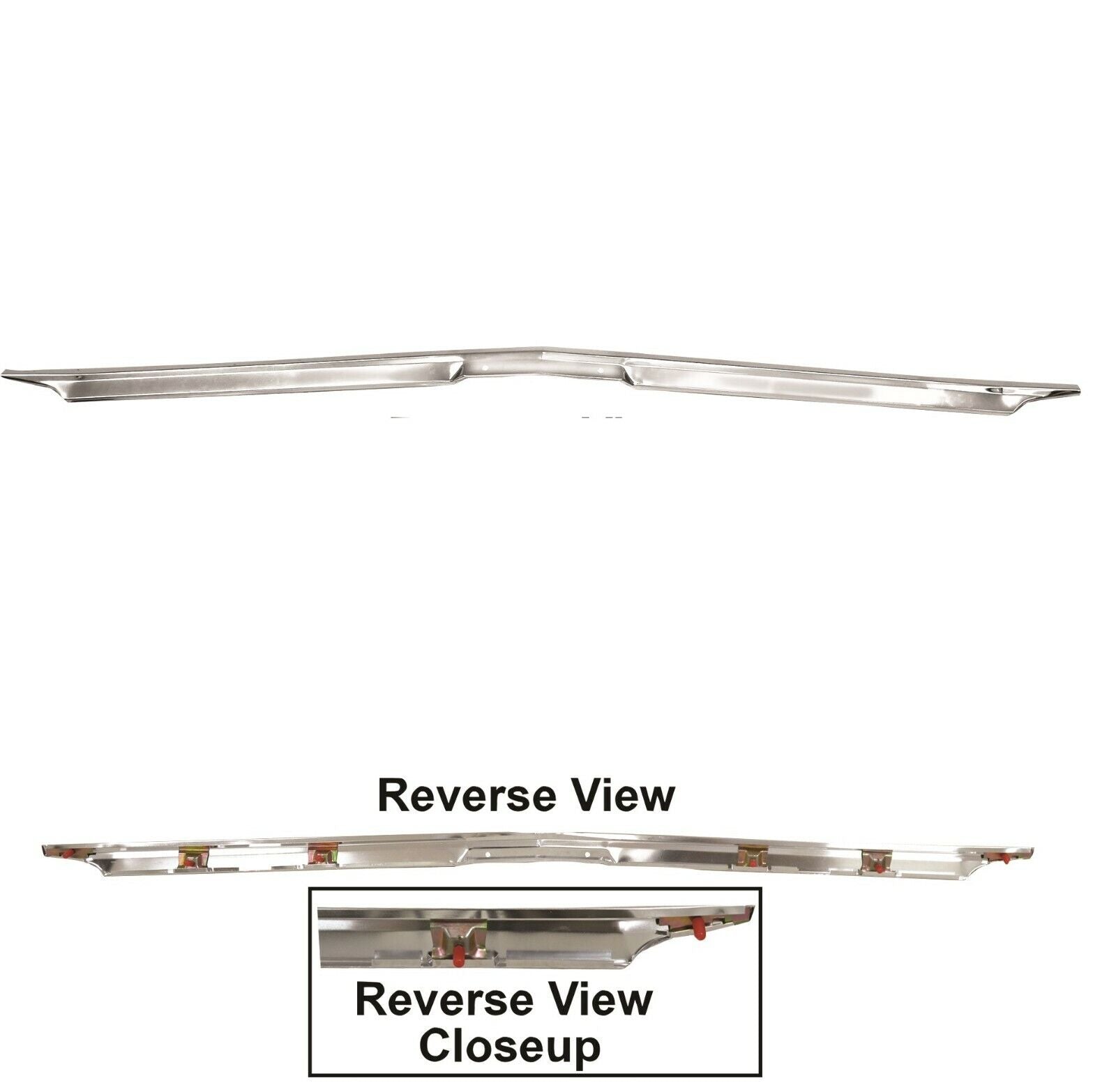 1968 1969 ChevyII Nova Grille & Hood Edge Molding Standard Polished Aluminum