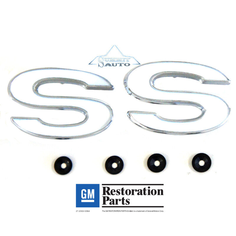 1969 1970 1971 1972 Chevy Chevelle GM Fender Emblem SS w/ Retainers
