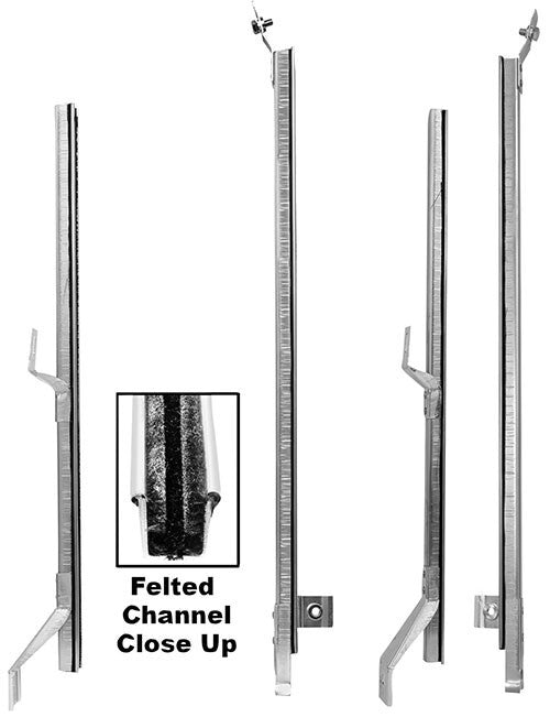 1966-1977 DOOR WINDOW GUIDE SET 4PC Ford Bronco Dynacorn