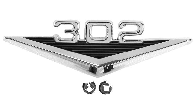 FRONT FENDER EMBLEM 1965-66 FORD MUSTANG (302)
