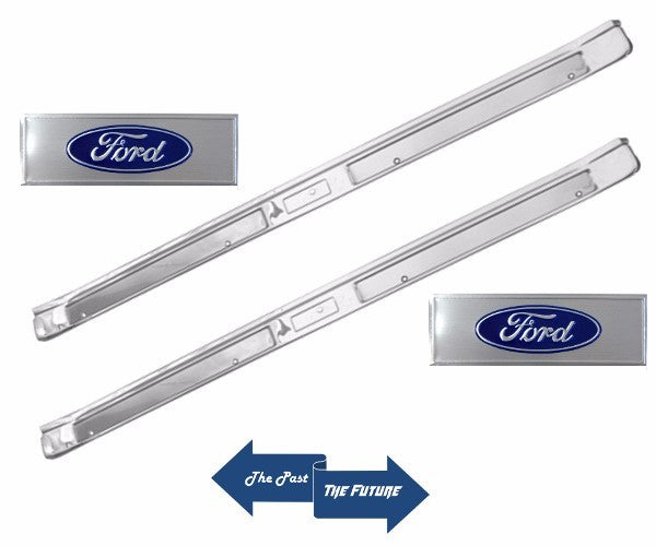 Door Sill Scuff Plate 1969 1970 69 70 Ford Mustang Left & Right 2 Piece / Pair