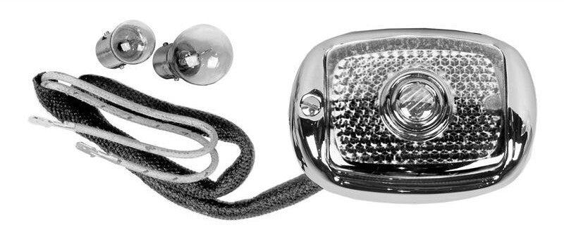 TAIL LAMP RH CHROME BEZEL/WIRE LOOM 1940-53 CHEVROLET TRUCK