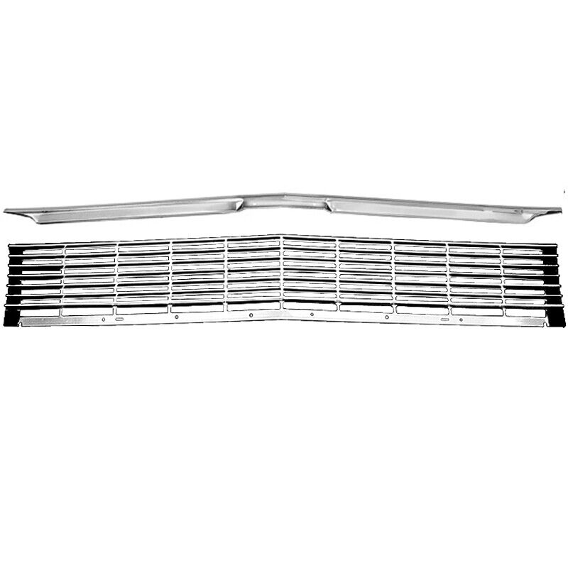 1968 1969 ChevyII Nova Grille & Hood Edge Molding Standard Polished Aluminum