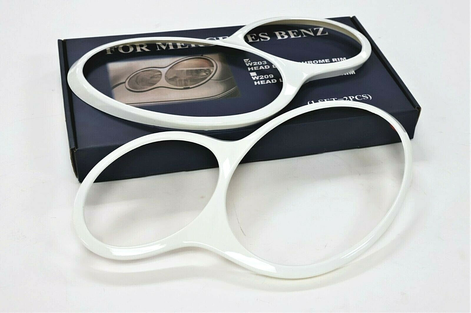 Fits 2000~2007 Mercedes Benz C Class W203 Style Headlamp RIM White 8 Style