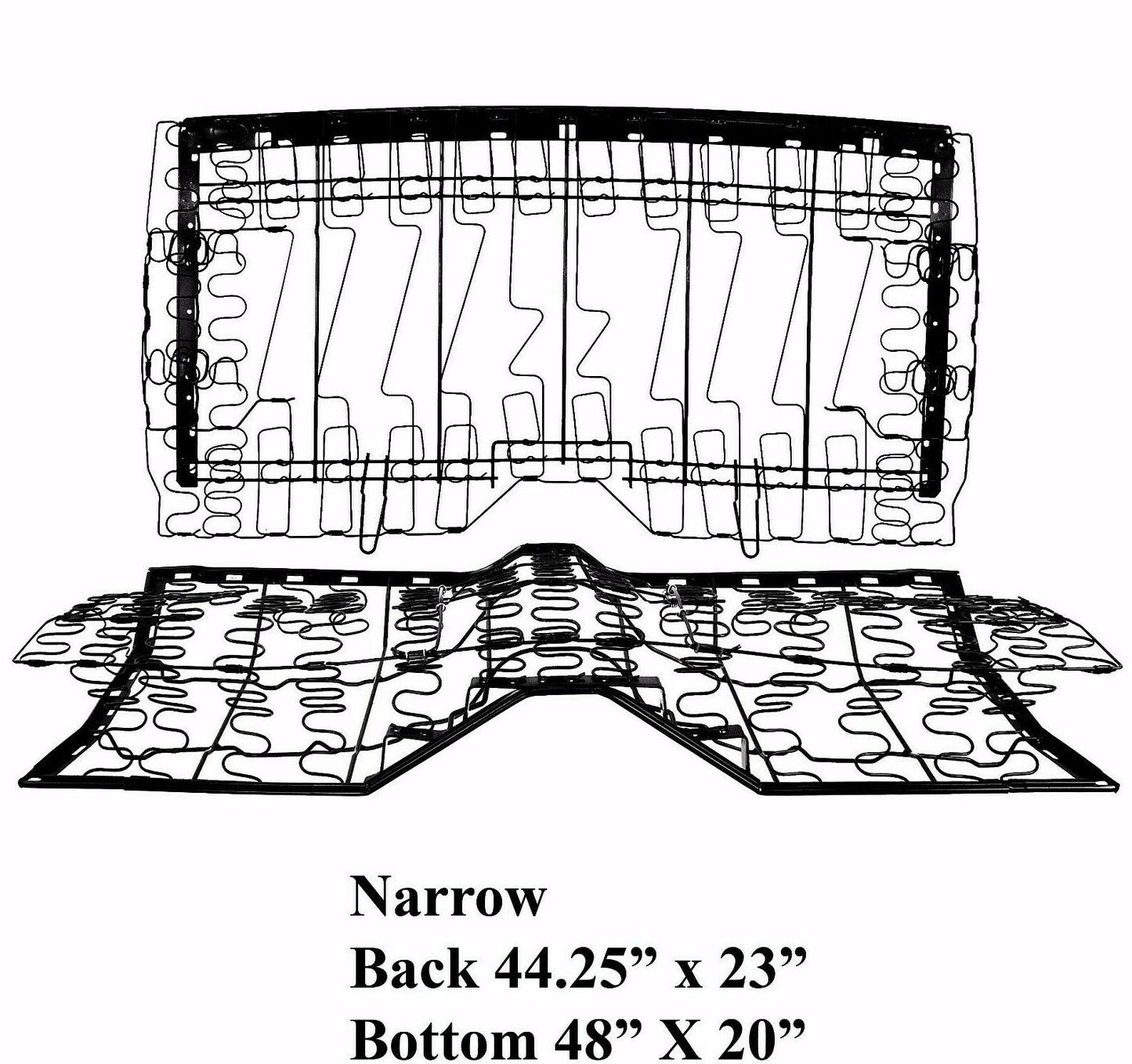 1967~1969 Camaro Firebird Rear Seat Spring Frame Set Narrow(Short) Bottom & Back
