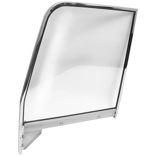 DOOR WINDOW FRAME W/GLASS RH 1955-59 CHEVROLET TRUCK (CHROME FRAME)