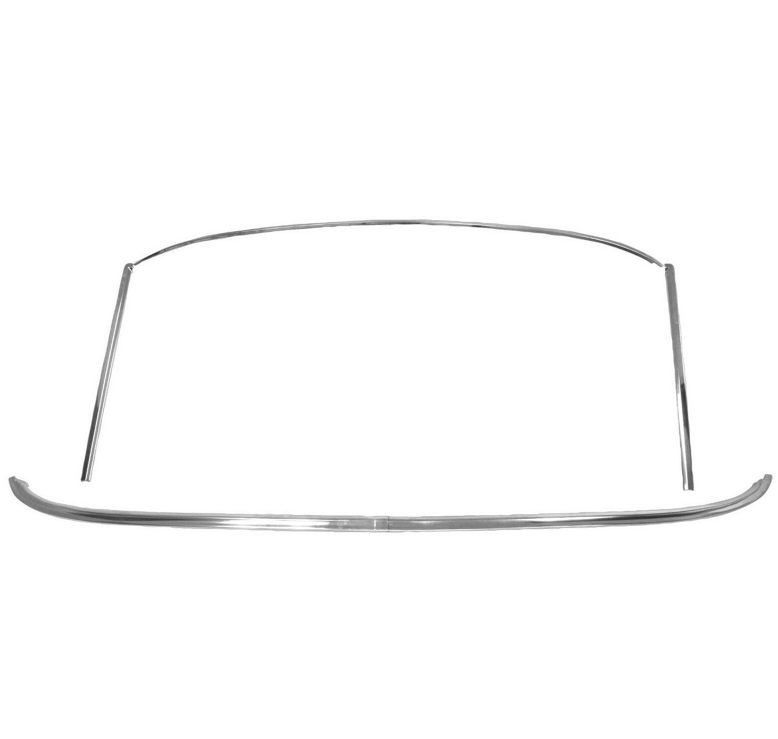 1969 1970 Mustang Windshield Molding - Coupe - Polished Aluminum 5 PCS Set Dii