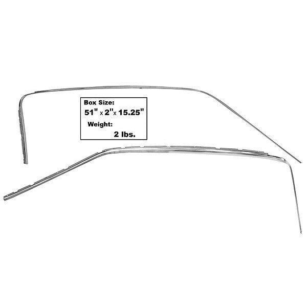 1965 1966 Ford Mustang Fastback Door Sash Escutcheon Pair Dynacorn