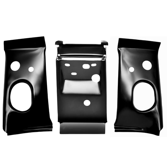 1966 Chevelle Tail Light Panel Brace Right+Center+Left Side EDP Steel 3 PCS Dii