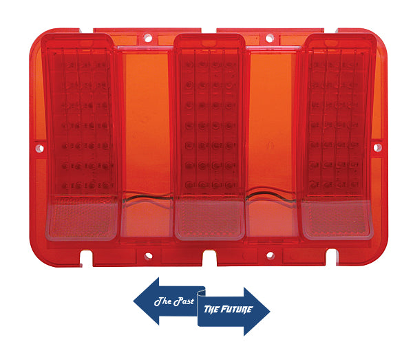 LED Parking Lamp Light Assembly / Red Lens / 1967 1968 Ford Mustang MSTL6768-9