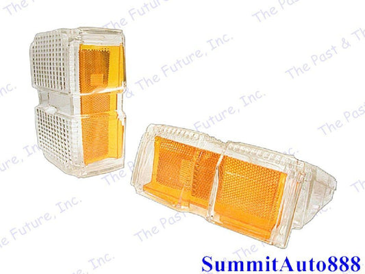 1971 Chevy El Camino Park Parking Lamp Light Lens - Clear Front Amber Side Pair