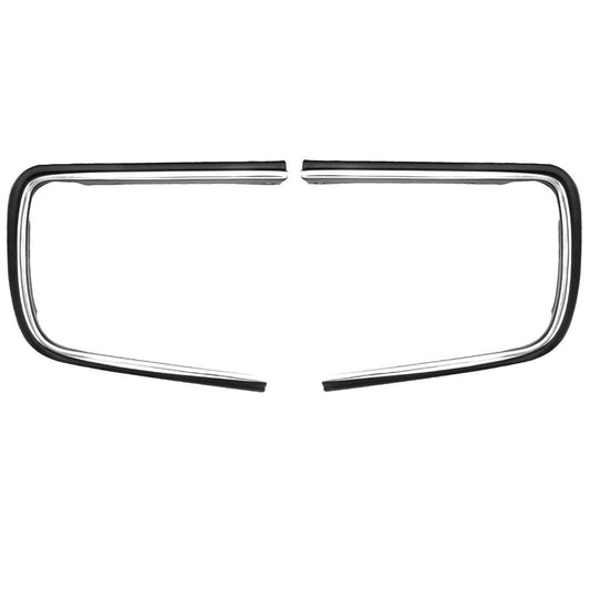 1967 68 Camaro Rally Sport Headlamp Light Cover Opening Trim Molding 2 Pcs Set