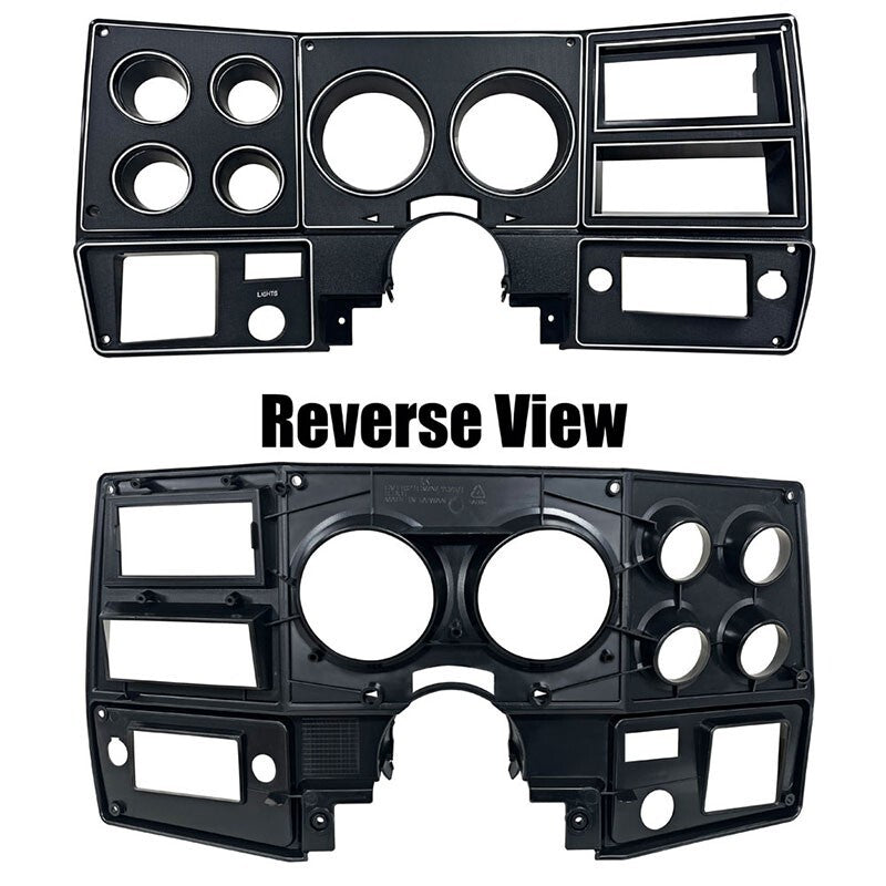 TRUCK DASH BEZEL W/ A-C BLACK/SILVER 1978-80 CHEVROKET TRUCK