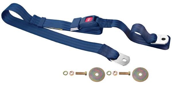 SEAT BELT NAVY BLUE 74" PUSH BUTTON LATCH CHEVEROLET CAMARO