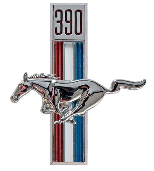 FENDER EMBLEM RUNNING HORSE 390 1968 MUSTANG LH
