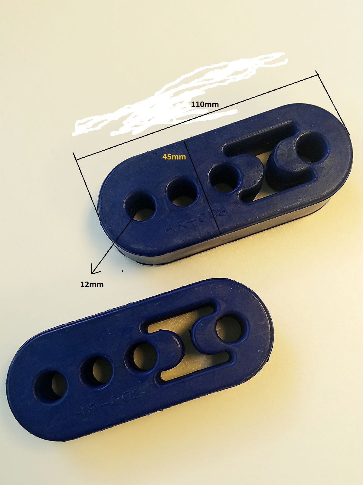 Fits Bule Replacement Rubber Exhaust Pipe Mount Mounting Bracket Hanger 2 PCS