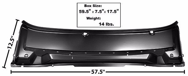 COWL COVER PANEL W/O VENTS 1964-65 FORD FALCON 1964-65 FORD RANCHERO