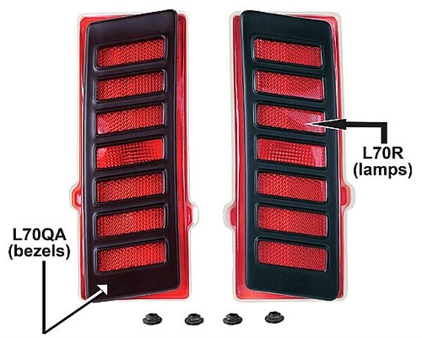 QUARTER LAMP BEZEL 1970-72 CHEVELLE PAIR