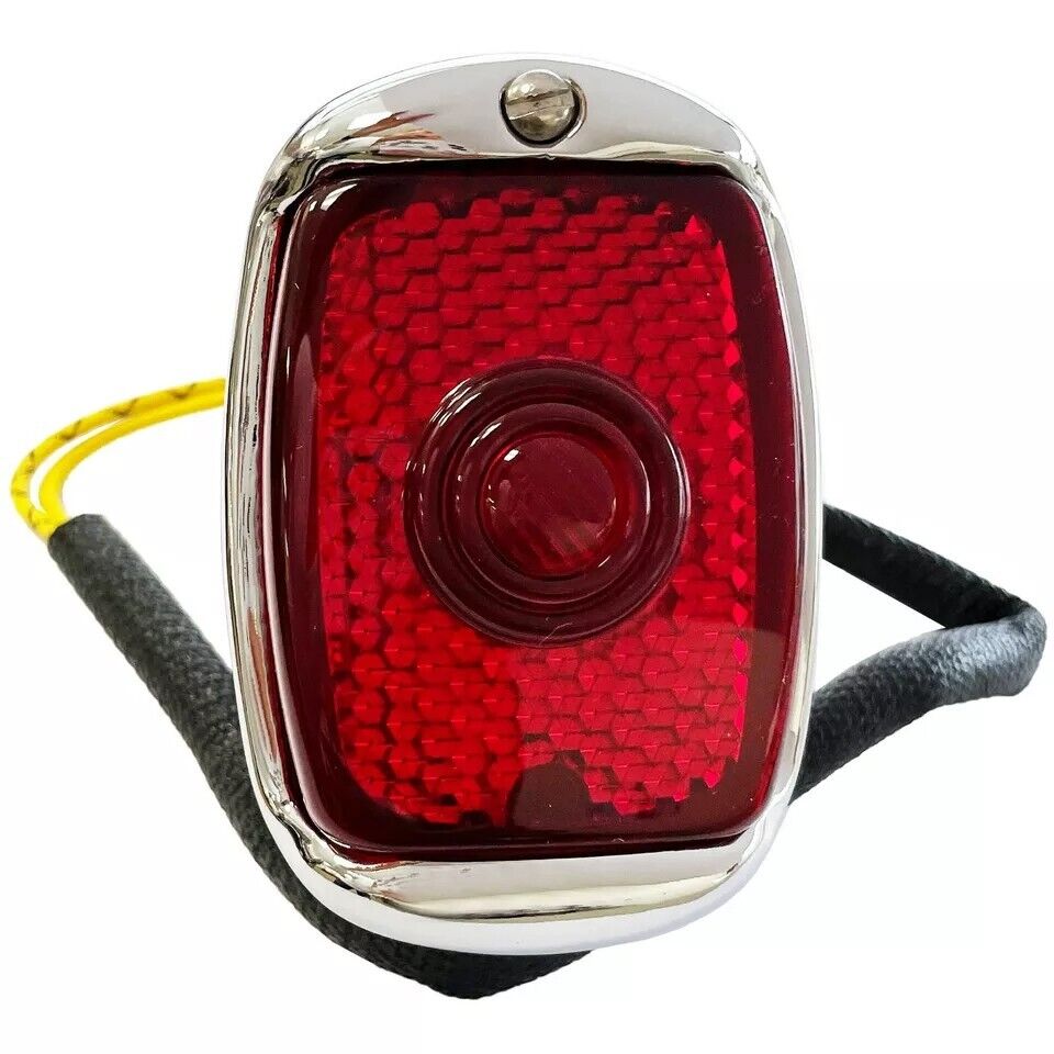 1940~1953 Chevy Pickup Truck Tail Lamp Light Red Lens Chrome Housing Right Side